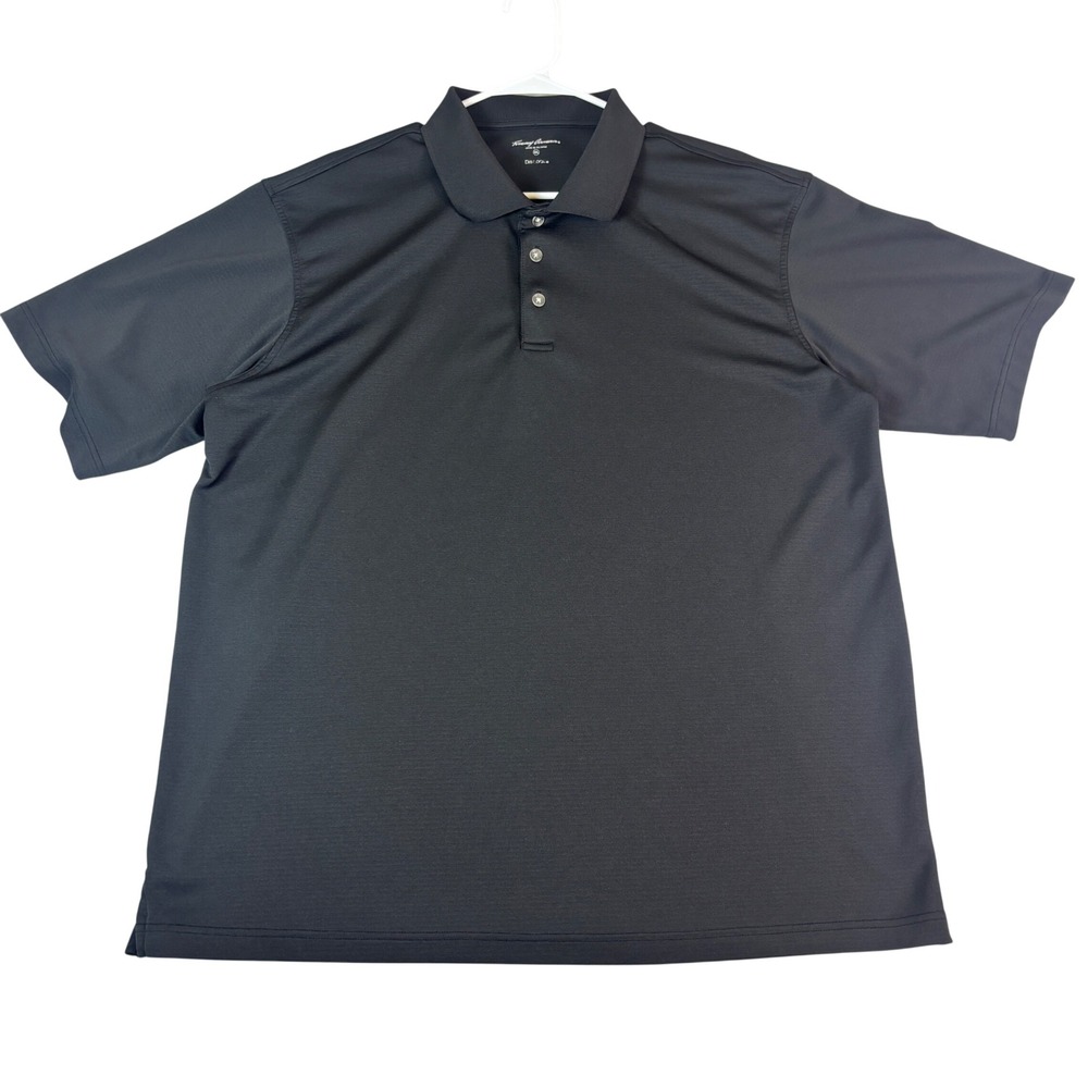Tommy Armour Dri-Logic Mens XXL Black Short Sleeve Performance Golf Polo Shirt